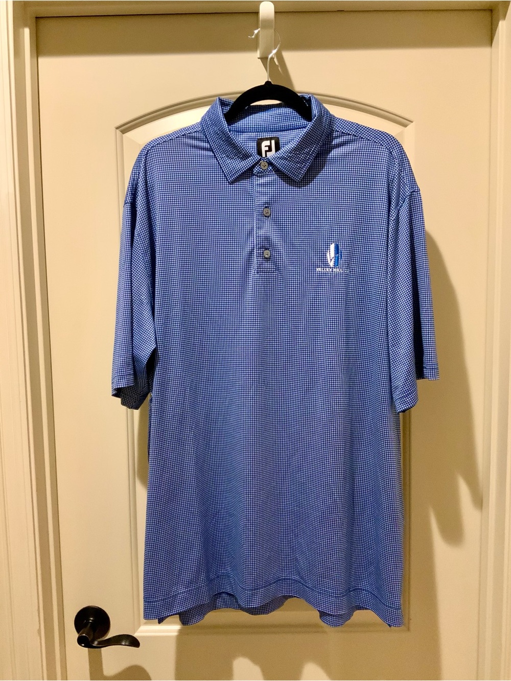 FootJoy Blue Micro-Check Performance Polo